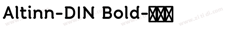 Altinn-DIN Bold字体转换